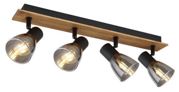 Strahler CLAUDE in braun aus Holz