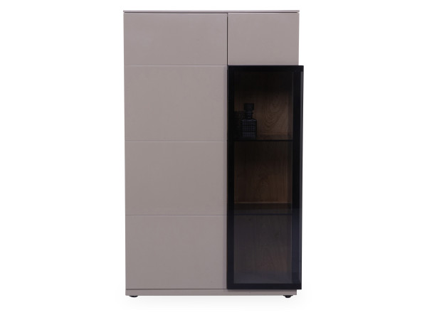 Highboard Rolf Weber ALTENA in taupe aus Lack Hochglanz