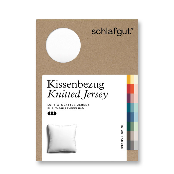 Kissenbezug Knitted Jersey in weiß aus Mischgewebe