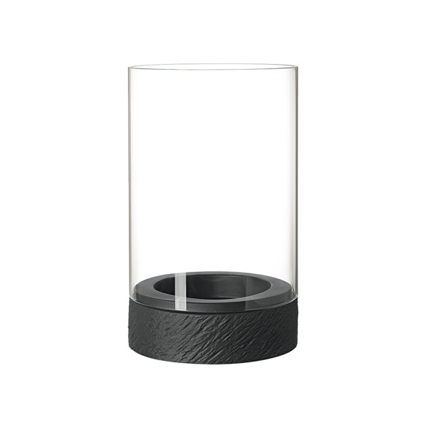 Windlichter in schwarz aus Glas