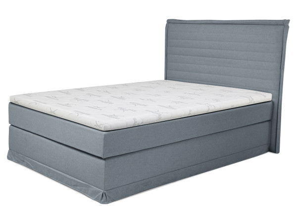 Boxspringbett SANSIBAR Langeoog in blue aus Stoff