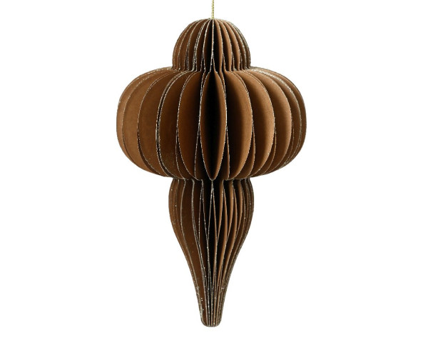 Christbaumschmuck Hänger ORNAMENT in braun aus Papier