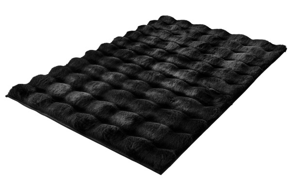 Badteppich CLOUD in schwarz aus Polyester