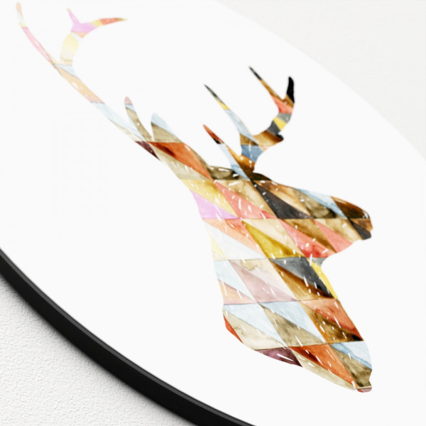 Glasbild WATERCOLOURED DEER I in mehrfarbig aus Glas