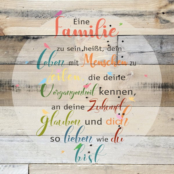 Decopanel FAMILIE IN BUNT