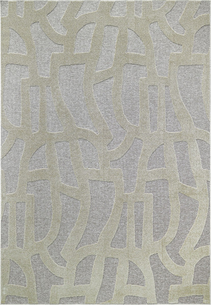 Teppich TWEED in silberfarben aus Polyester