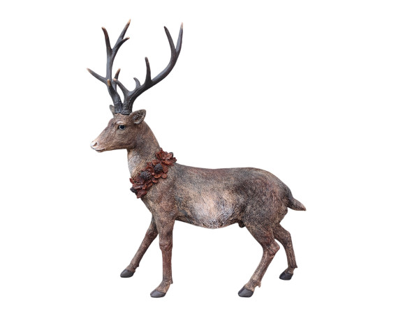Hirsch in braun aus Polyresin