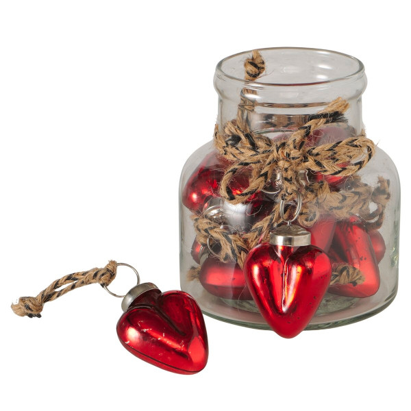 Christbaumschmuck Hänger PEPPO in rot aus Materialmix