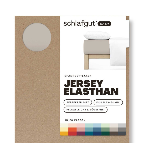 Spannbettlaken EASY Jersey in sand aus Mischgewebe