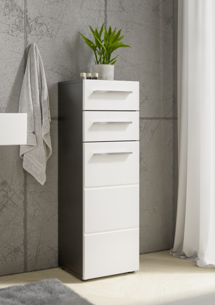 Highboard HARPER in anthrazit/weiß aus Dekor