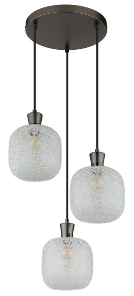 Hängeleuchte BROKANA in schwarz aus Metall