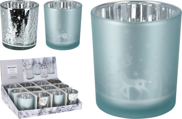 Teelichthalter aus Glas