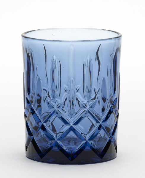 Trinkglas in blau aus Glas