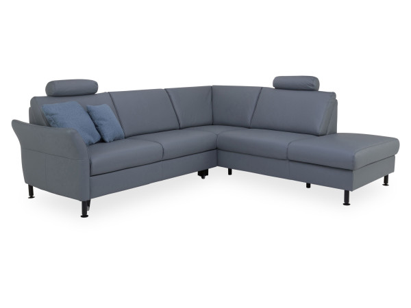 Polsterecke vito SPRING in steel aus Leder