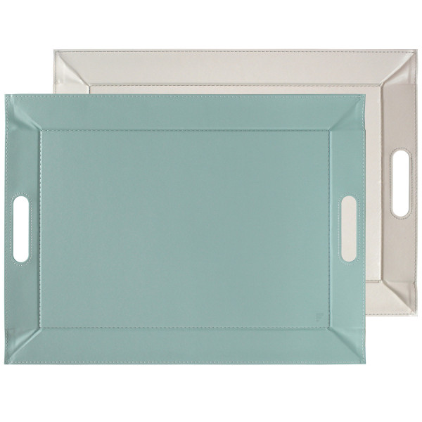 Tablett FREEFORM in mint aus Kunstleder