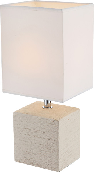 Tischleuchte GERI in beige aus Keramik