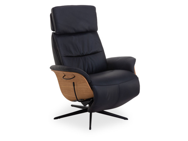 Relaxsessel HARPER KASTORIA in schwarz aus Leder