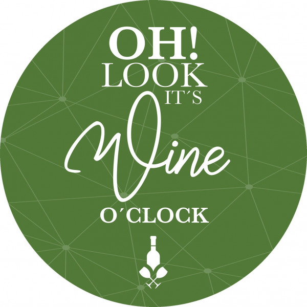 Glasbild IT\\\&#039;S WINE O\\\&#039;CLOCK