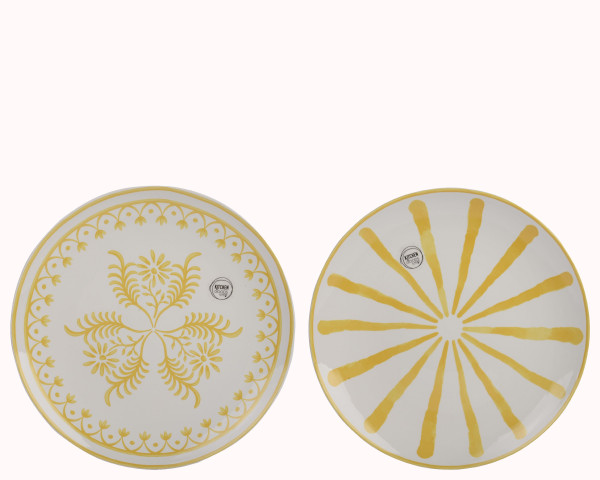 Speiseteller CAPRI in weiß aus Steingut
