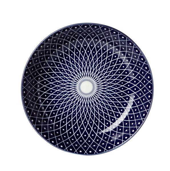 Suppenteller REIKO in blau aus Porzellan