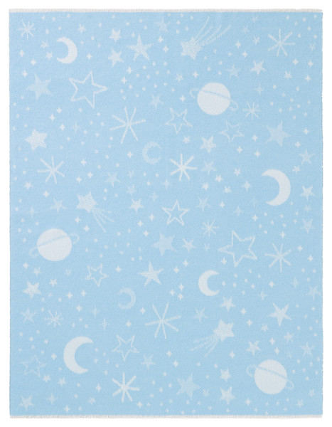 Kinderwolldecke UNIVERSE BLUE in blau aus Schurwolle