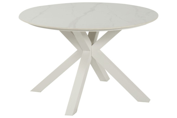 Gartentisch XANDER in weiß aus Keramik