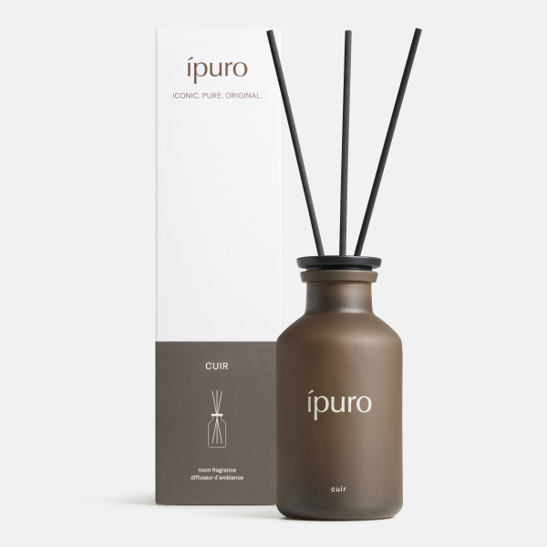 Raumduft ipuro CUIR in braun aus Glas