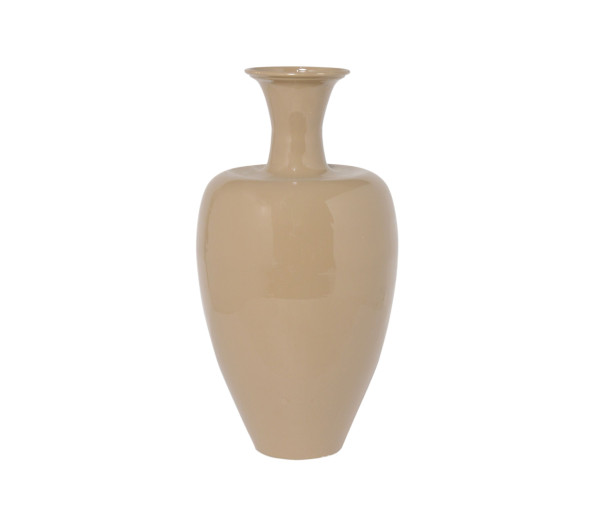 Vase in beige aus Metall