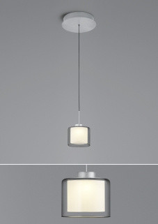 Pendelleuchte elements KLARA in silberfarben aus Metall