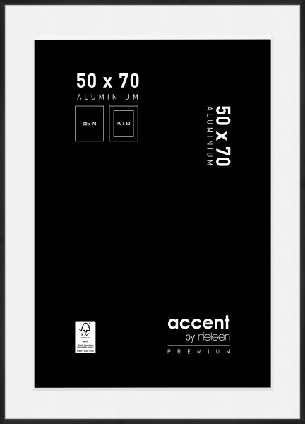 Bilderrahmen ACCENT PREMIUM in schwarz aus Aluminium