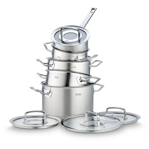 Topfset Fissler Profi Collection in silberfarben aus Metall