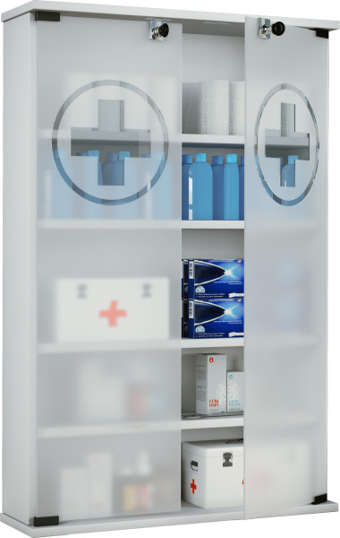 Medizinschrank JANULA in weiß aus Dekor