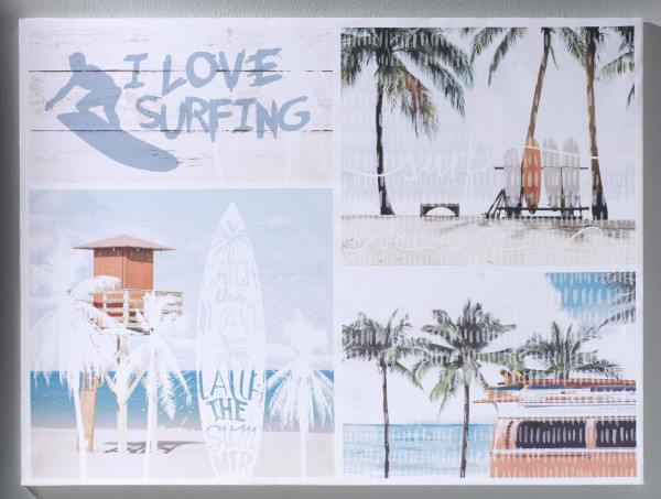 Keilrahmenbild I LOVE SURFING