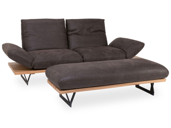 Hocker KOINOR Marilyn in grau-braun aus Stoff