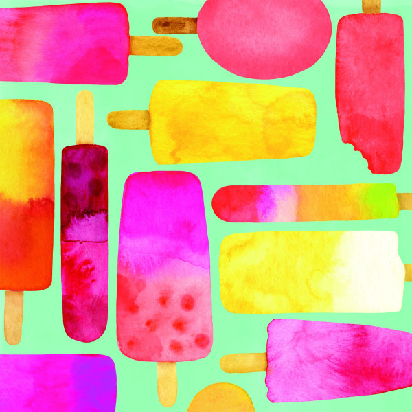Servietten ICE CREAM in bunt aus Papier