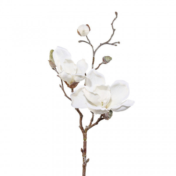 Kunstblume Magnolie in weiß aus Kunststoff