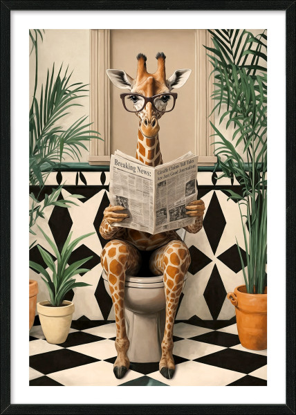 Gerahmtes Bild LUSTUGE GIRAFFE