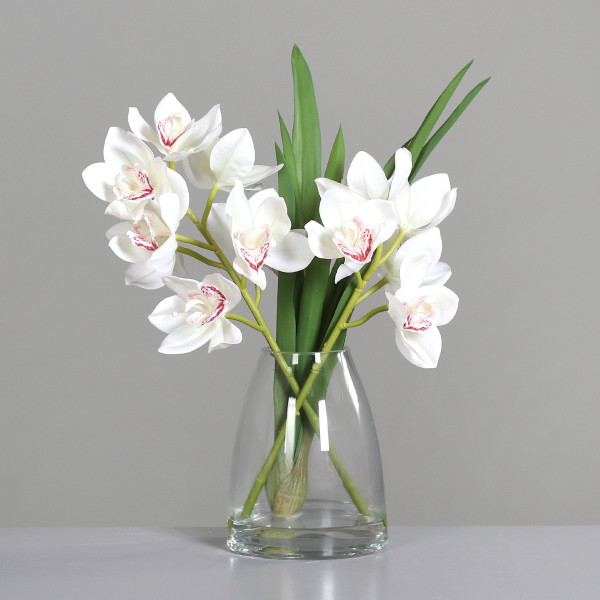 Kunstblume ORCHIDEE in creme aus Kunststoff