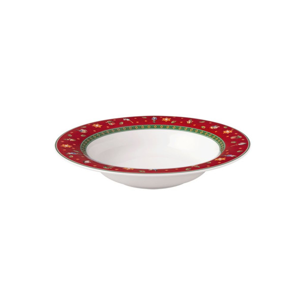 Suppenteller Toy\\\'s Delight in rot aus Bone China