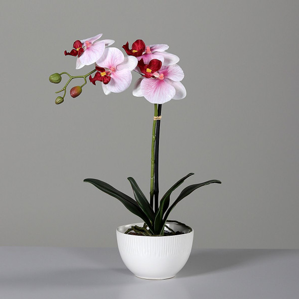 Kunstblume Orchidee in pink aus Kunststoff