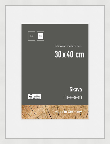 Bilderrahmen SKAVA in weiß aus Holz
