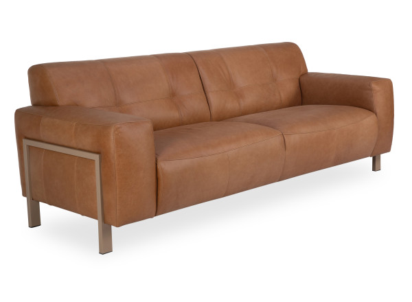 Sofa 3 Sitzer HARPER MANCEY in cognac aus Leder