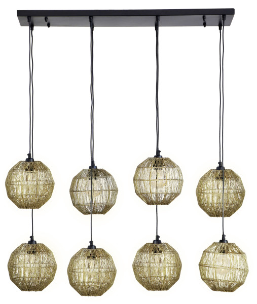 Hängeleuchte HERMI II aus Altmessing