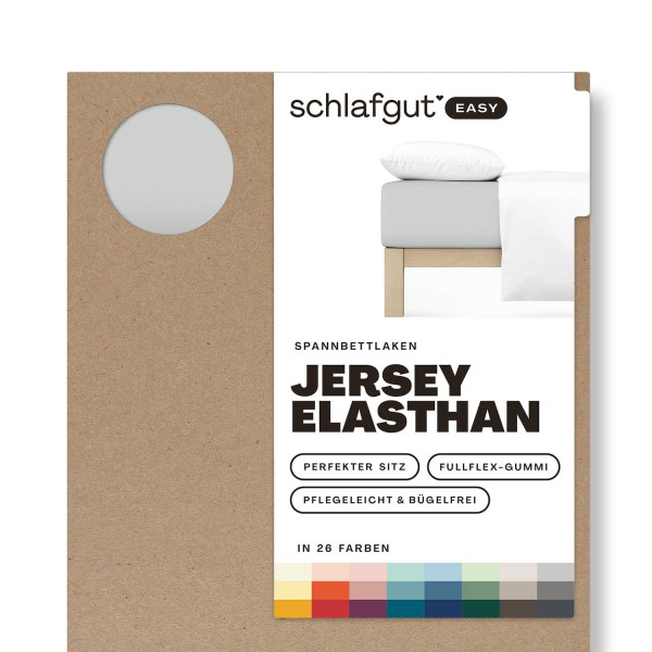 Spannbettlaken EASY Jersey in grau aus Mischgewebe