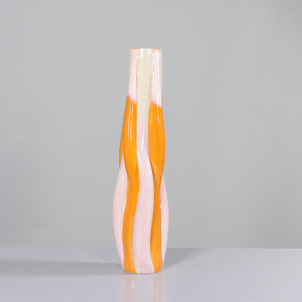 Vase in orange aus Keramik