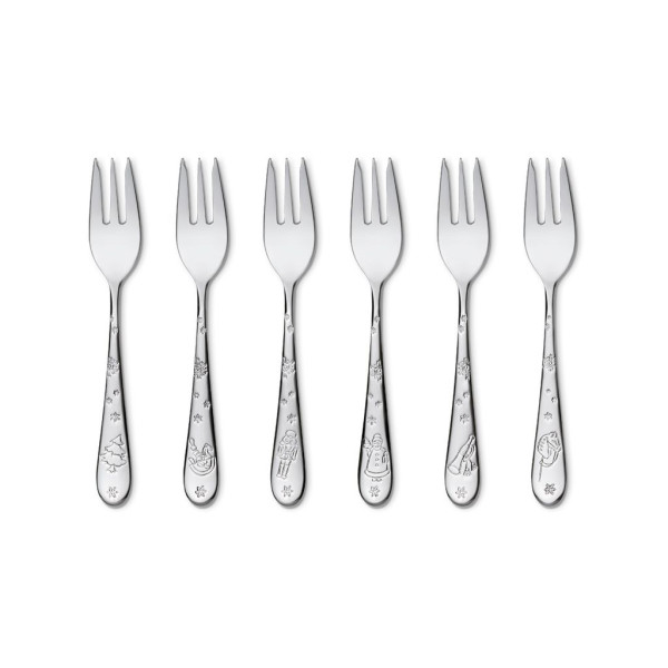 Kuchengabel Toy\\\'s Delight in silberfarben aus Bone China