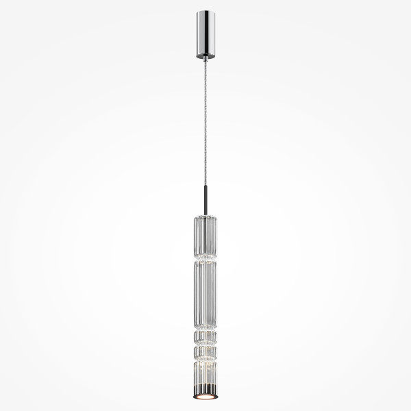 Pendelleuchte ORDO in chromfarben aus Metall