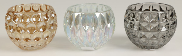 Teelichthalter in mehrfarbig aus Glas