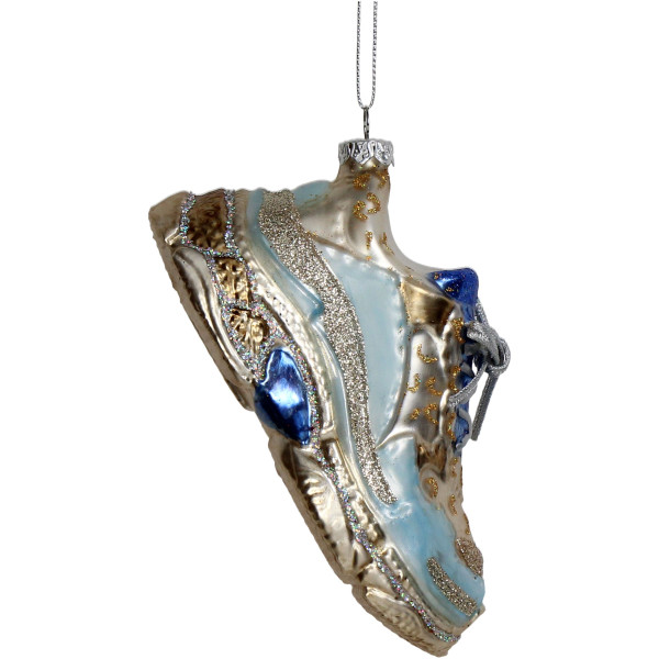 Weihnachtskugel SPORT SHOE in blau aus Glas