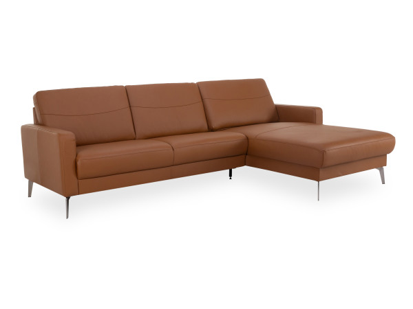 Polsterecke KALIA in cognac 455 aus Leder